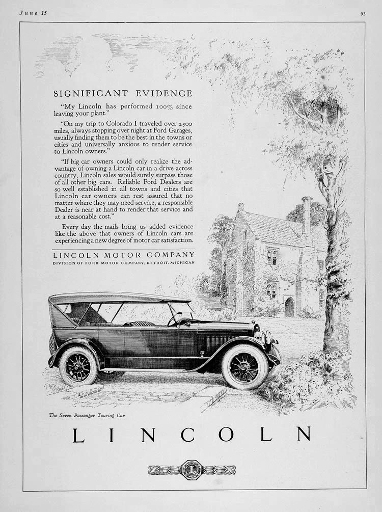 1923 Lincoln Ad-01