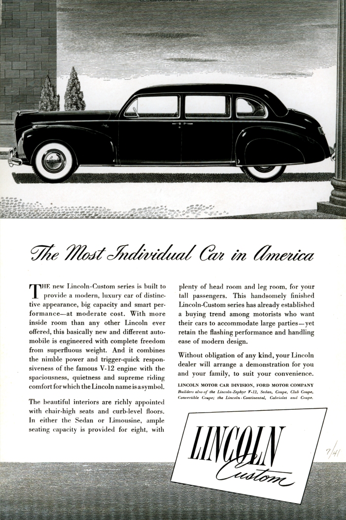 1941 Lincoln Custom Ad-01