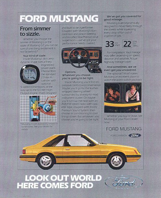 1982 Ford Mustang. 1982 Ford Mustang Ad-01.