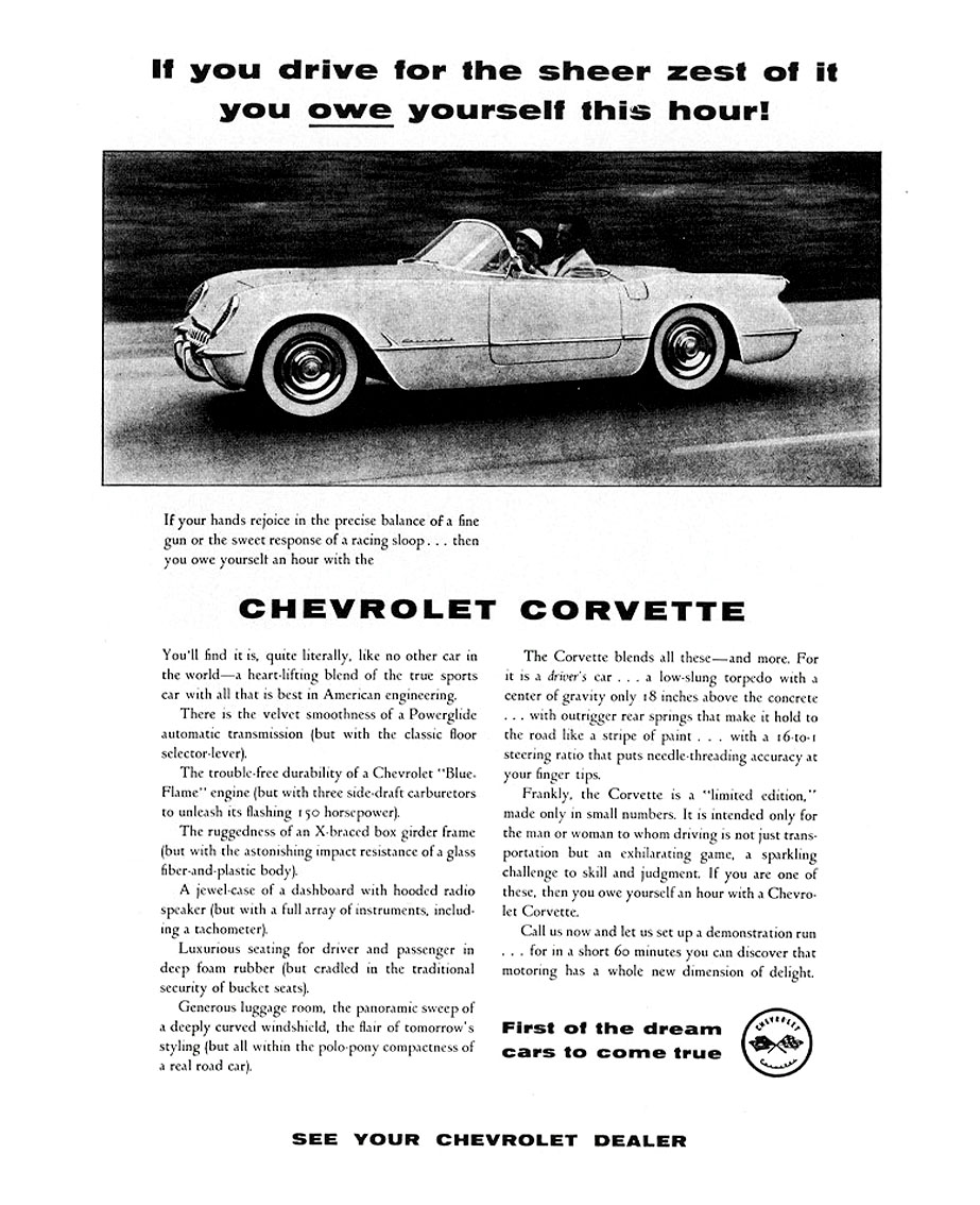 1954 Corvette Ad-12