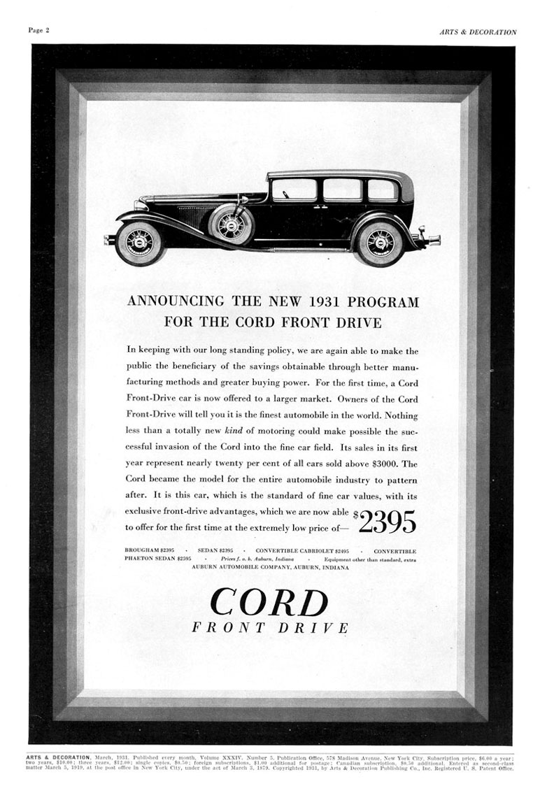1931 Cord Ad-06