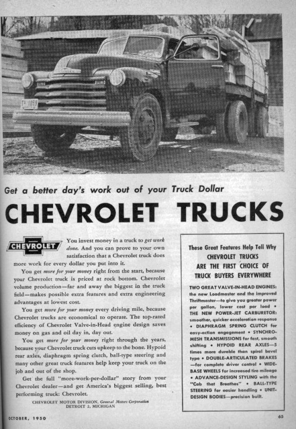 1950 Chevrolet Truck Ad-03